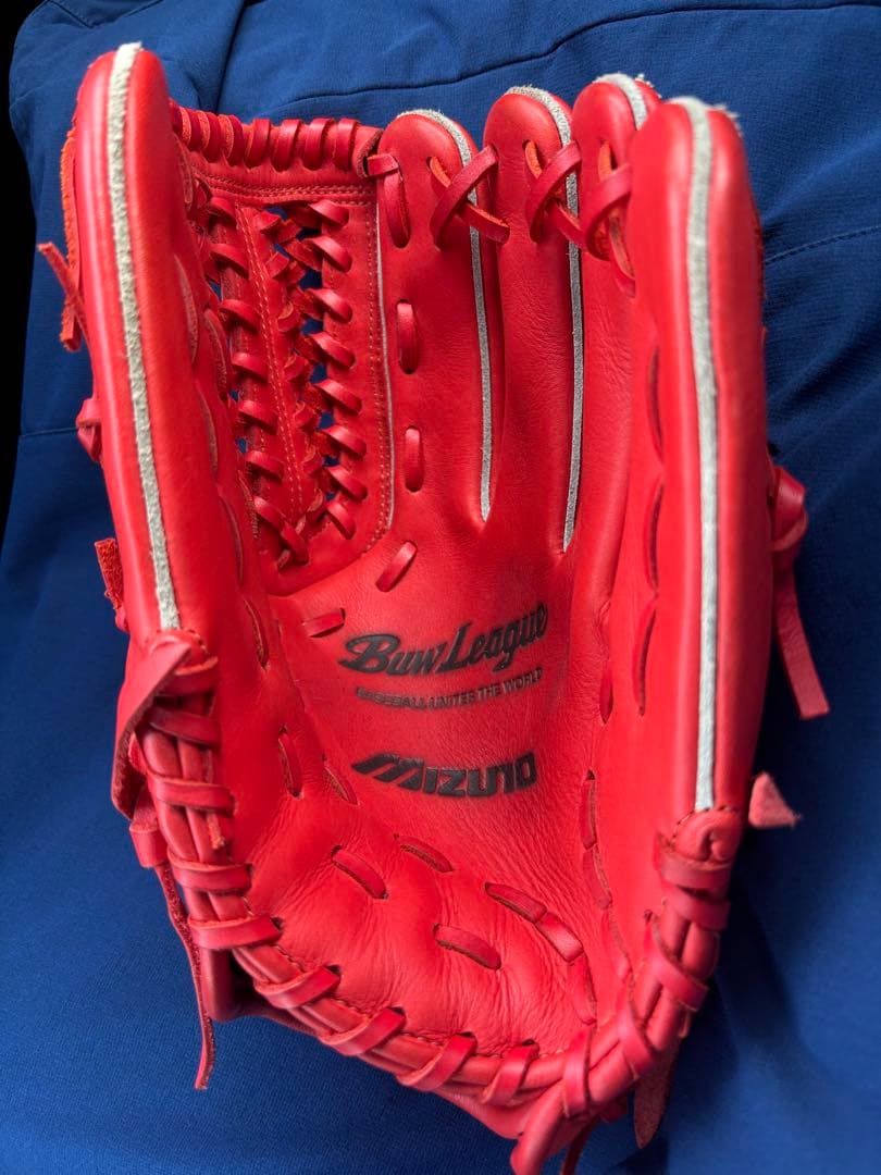 Mizuno Buw League 軟式グローブ 赤　レッド