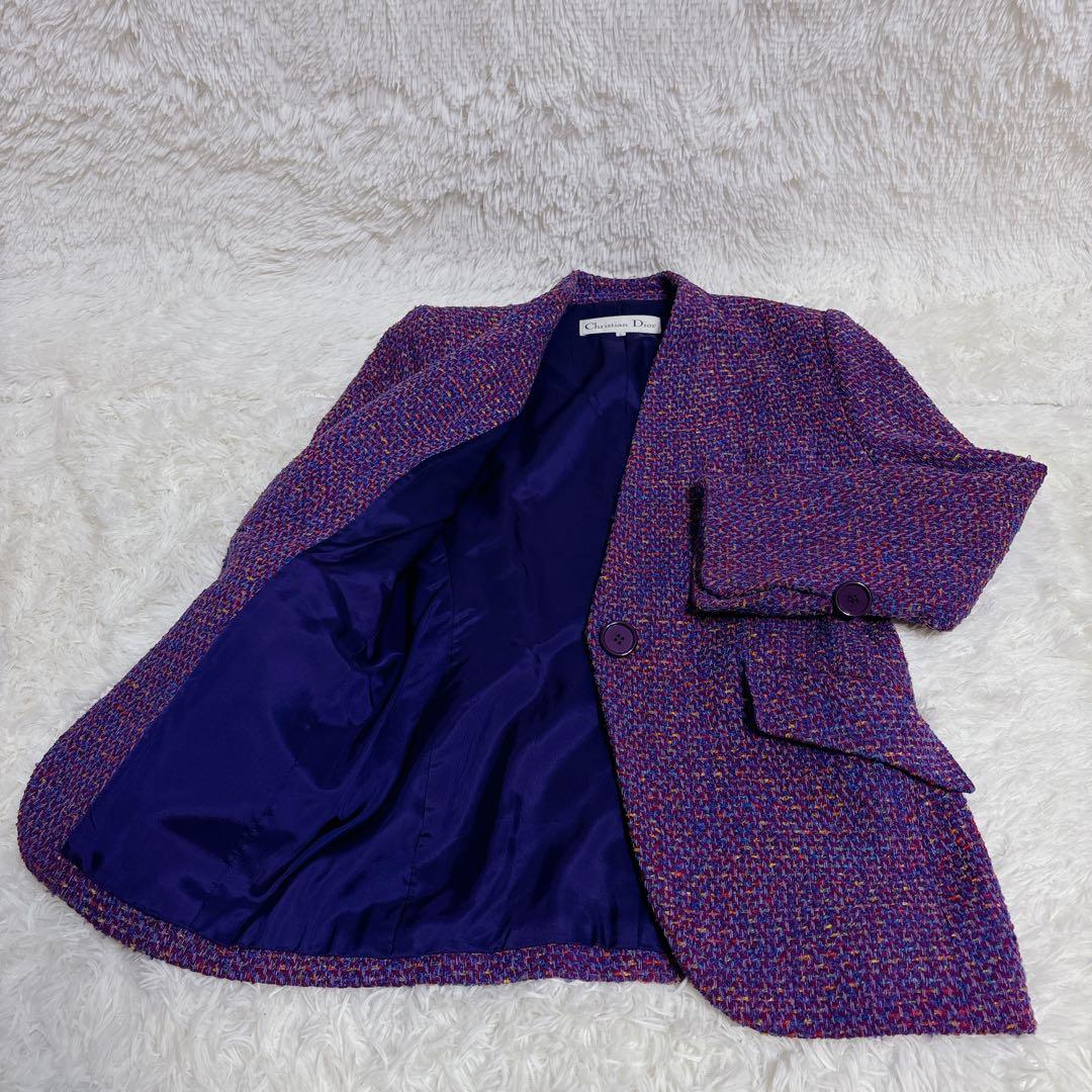 クリスチャンディオール Christian Dior ジャケット ツイード L