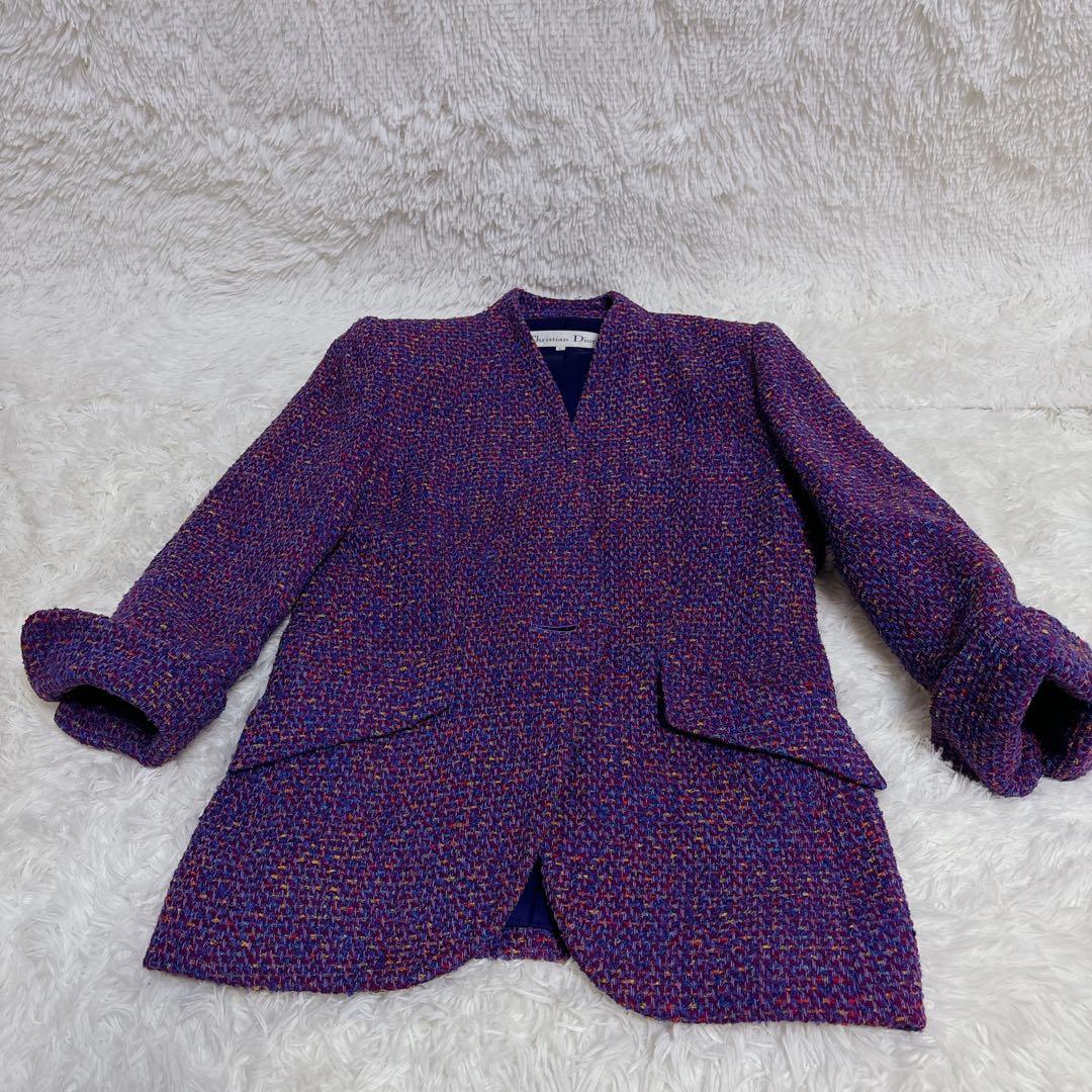 クリスチャンディオール Christian Dior ジャケット ツイード L