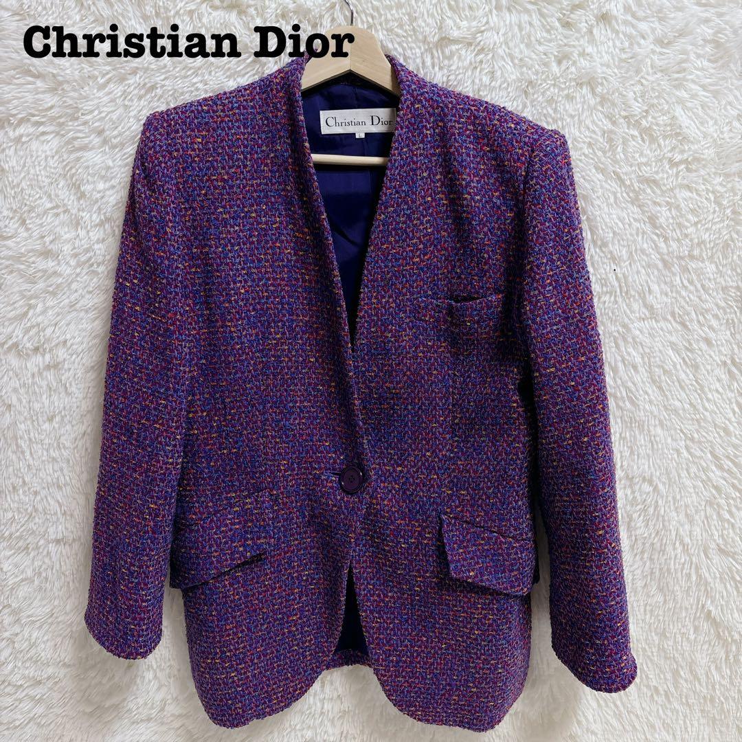 クリスチャンディオール Christian Dior ジャケット ツイード L