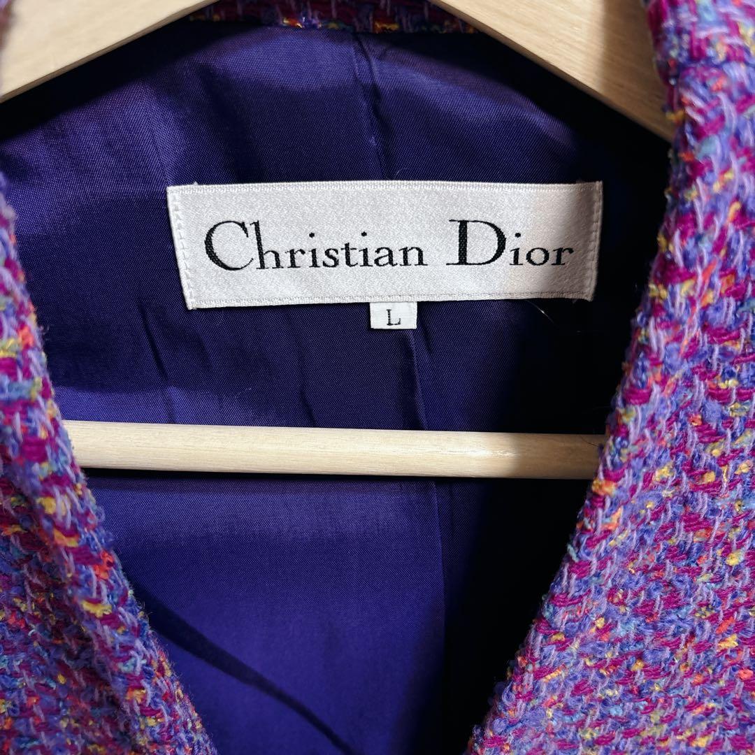 クリスチャンディオール Christian Dior ジャケット ツイード L