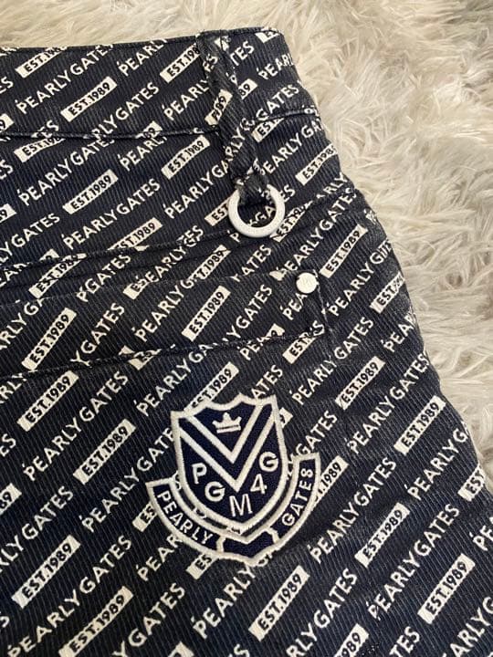 美品　PEARLY GATES 総柄 スカート ロゴ