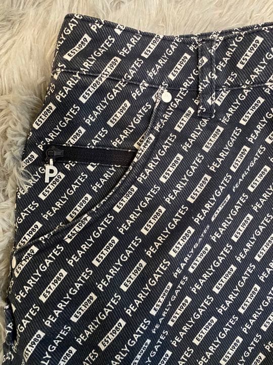 美品　PEARLY GATES 総柄 スカート ロゴ