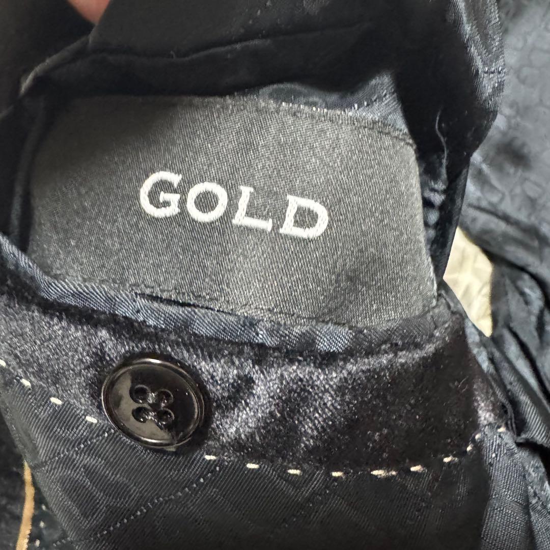 美品！XXL相当！ドルチェ&ガッバーナ ベロアジャケット タキシード GOLD