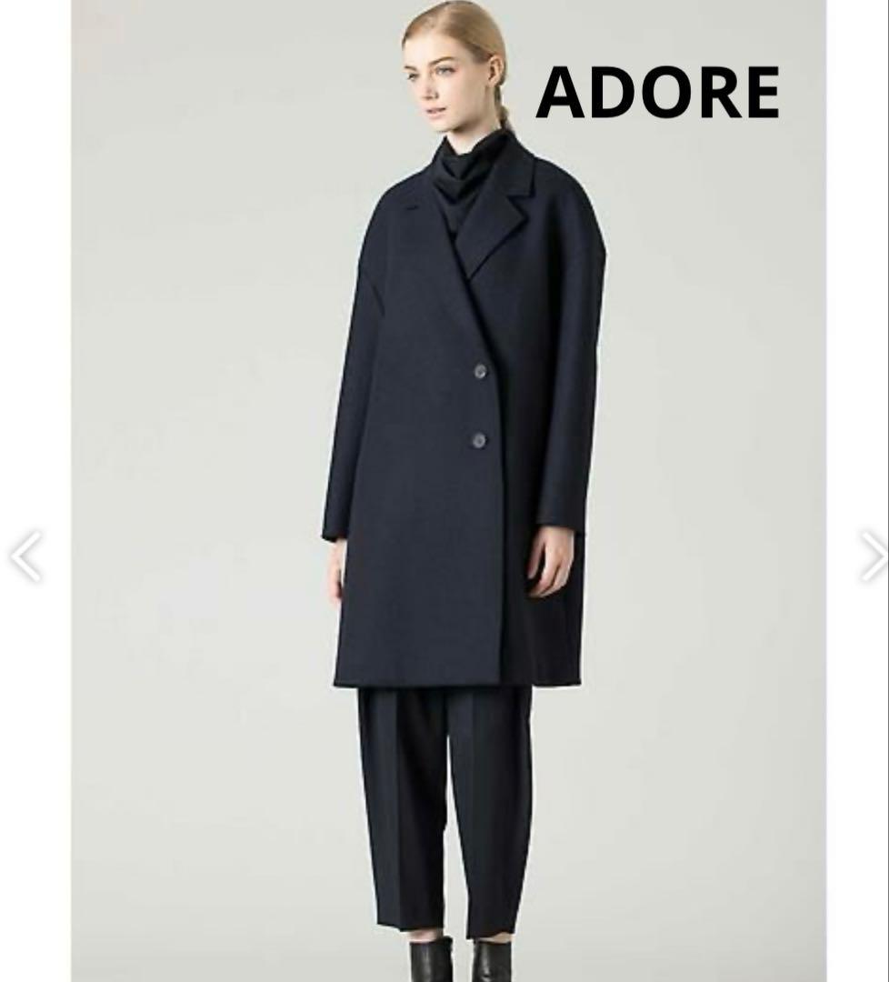 2/28終了【高品質】アドーア　コート　コンパクトメルトン　テーラードコート