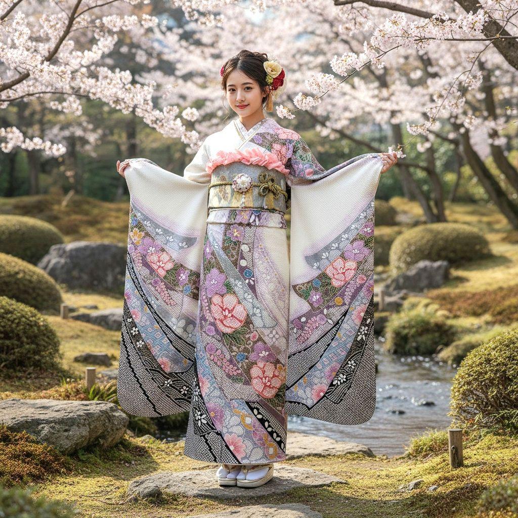 振袖フルセット(8点)・成人式・総絞り・エンボス加工・胴裏正絹・正絹・逸品