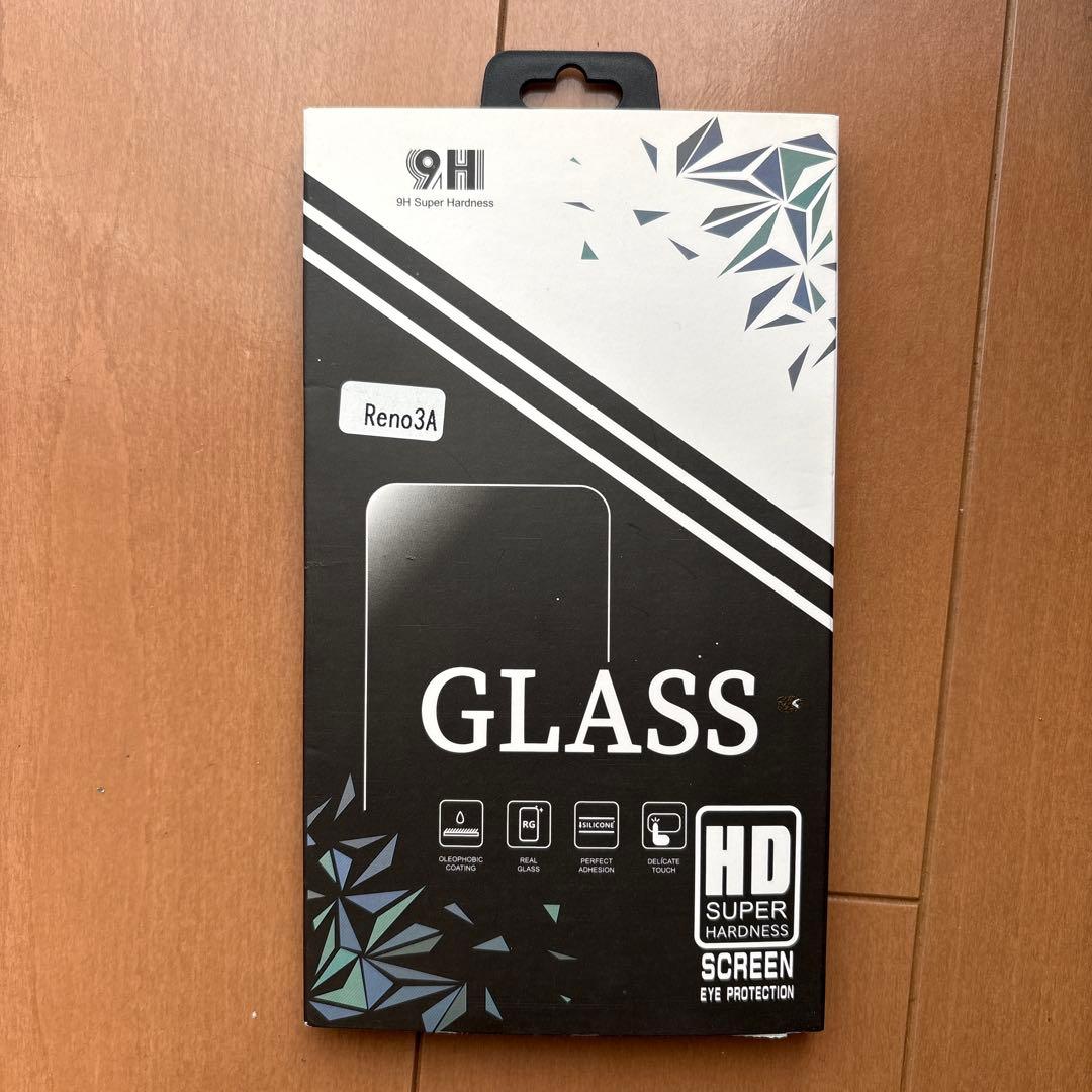 OPPO Reno3 A ブラック　箱付、保護ガラス1枚付　イヤホン、コードなし