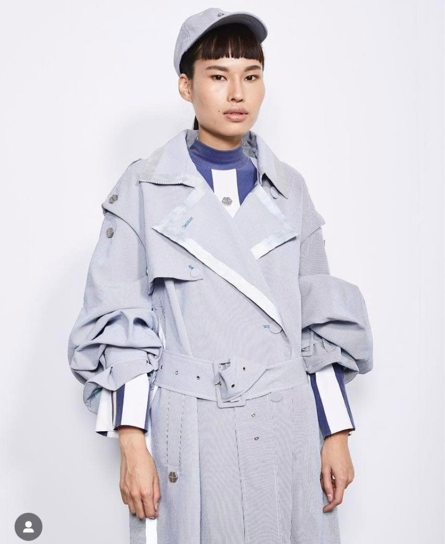 台湾ブランドSeivson ストライプトレンチコート