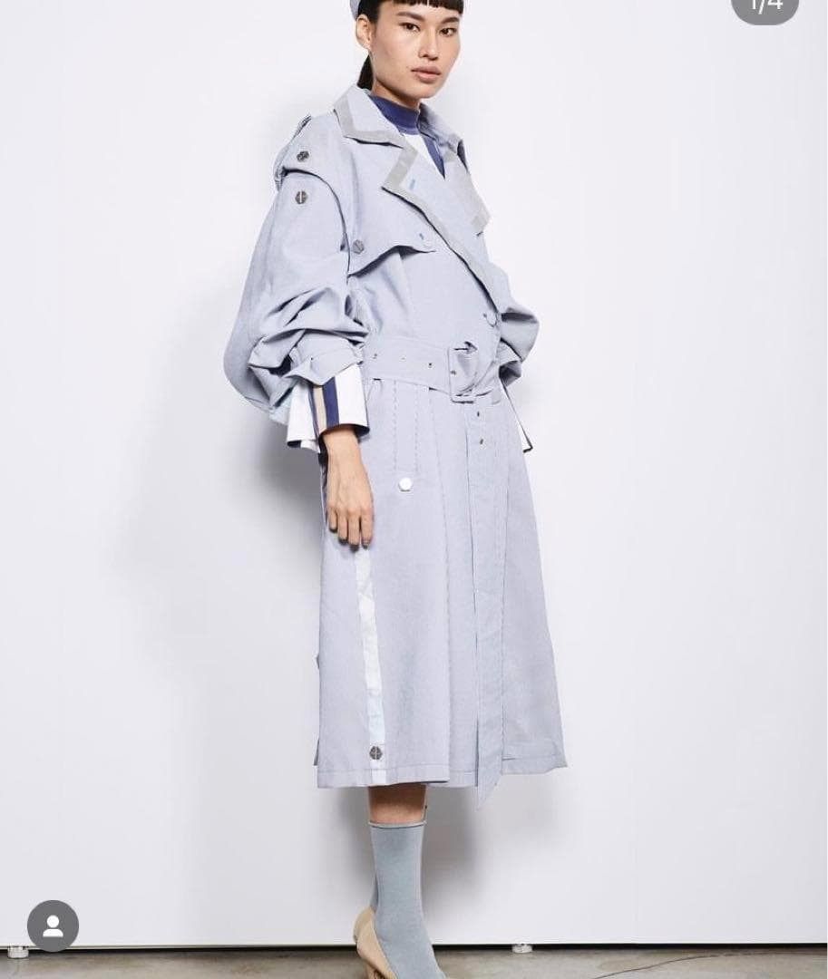 台湾ブランドSeivson ストライプトレンチコート