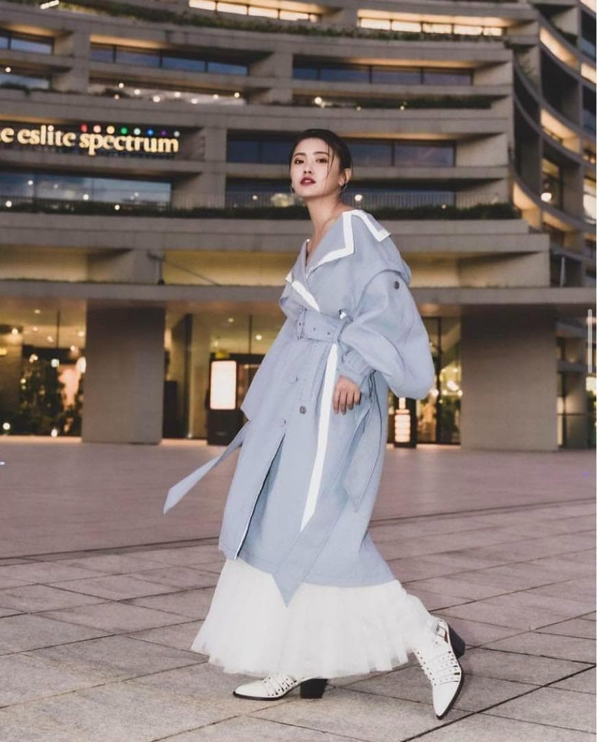 台湾ブランドSeivson ストライプトレンチコート