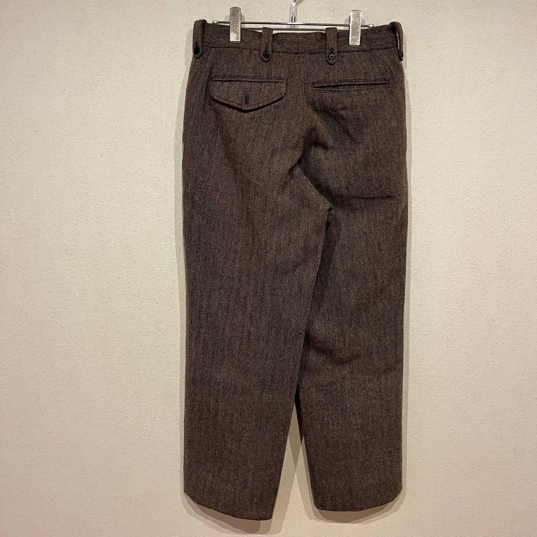 【美品】kolor 08AW ヘリンボーンストライプパンツ ブラウン