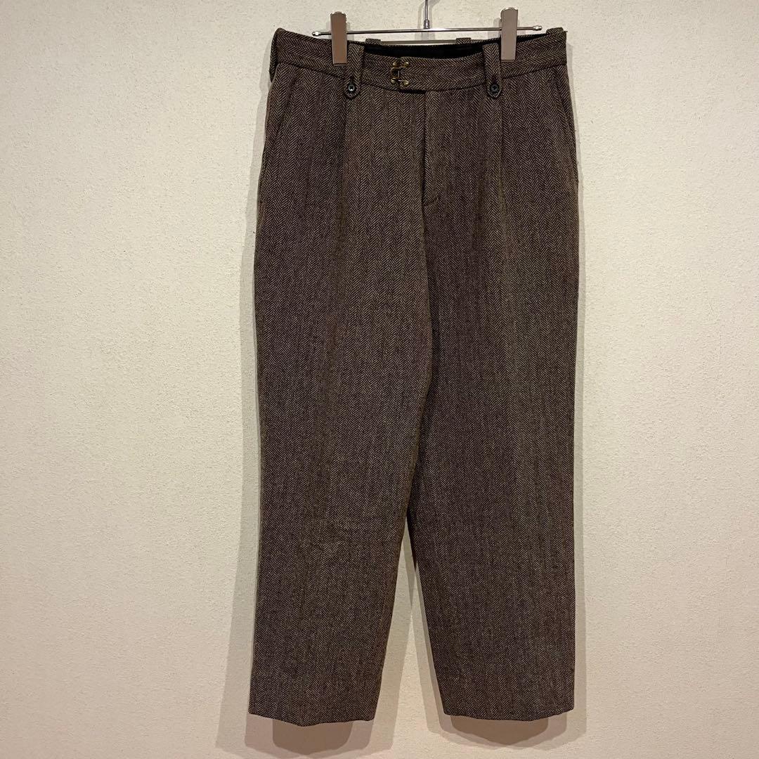 【美品】kolor 08AW ヘリンボーンストライプパンツ ブラウン