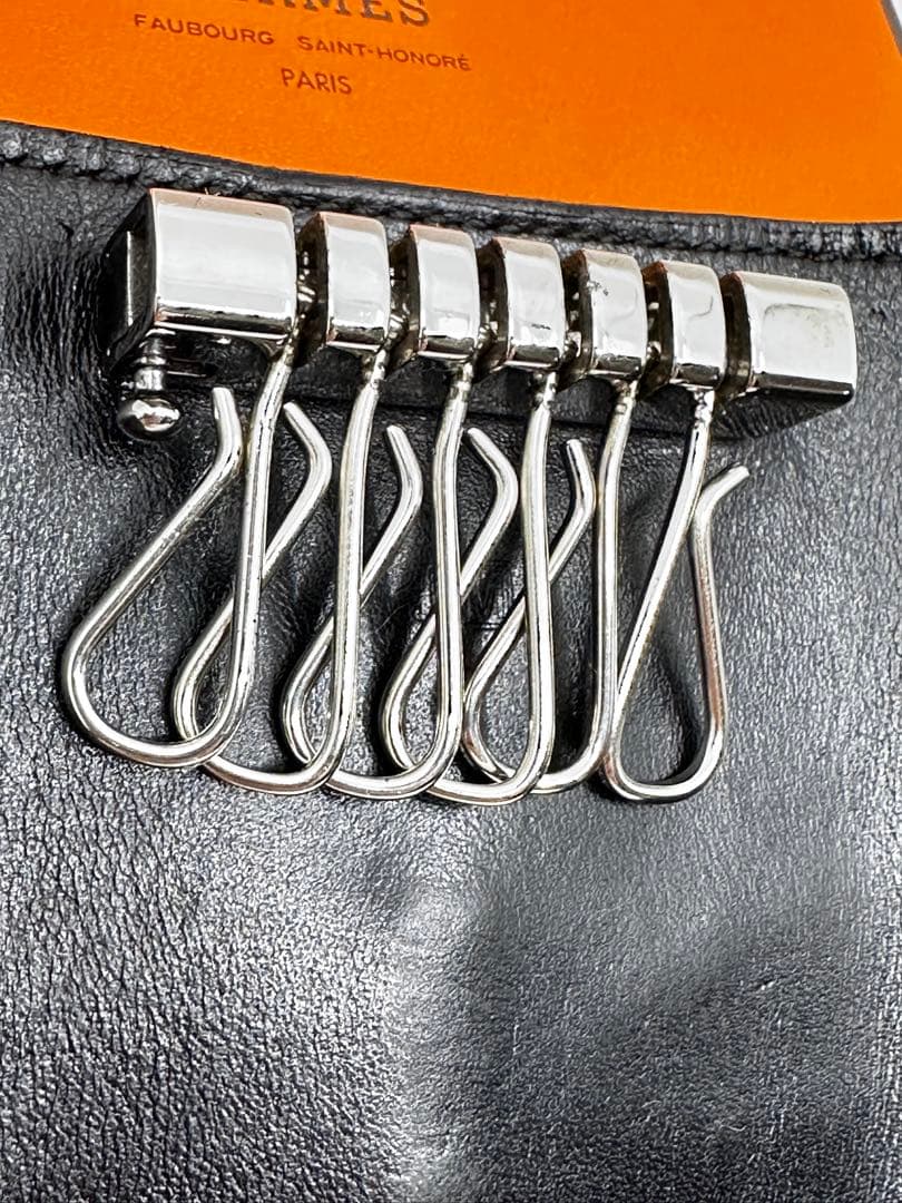 HERMES ベアン 6連キーケース　Hシルバー金具　(329-930)