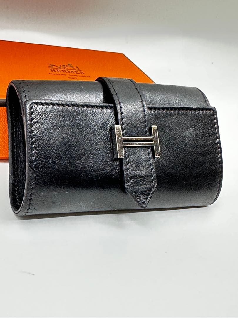 HERMES ベアン 6連キーケース　Hシルバー金具　(329-930)