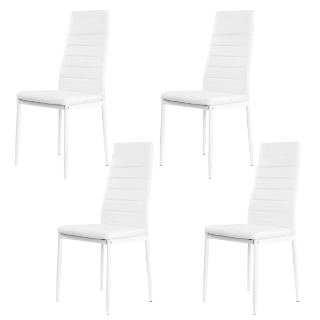 【ホワイト4脚セット】ダイニングチェア ホワイト4脚 ダイニングチェア 椅子