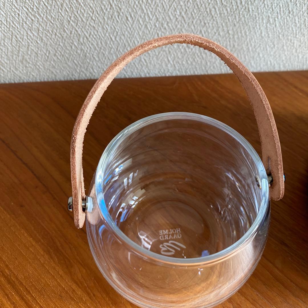 ホルムガード　フローラベース/Sショートブルー ガラスポットレザーハンドル付き