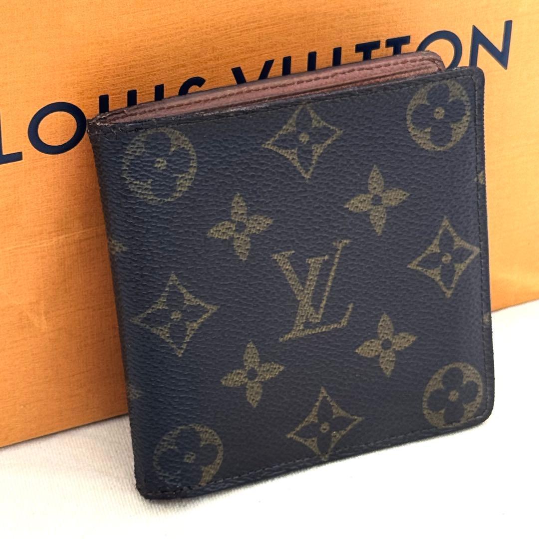 ヴィトン モノグラム ポルトフォイユ マルコ 二つ折り 財布 コンパクト