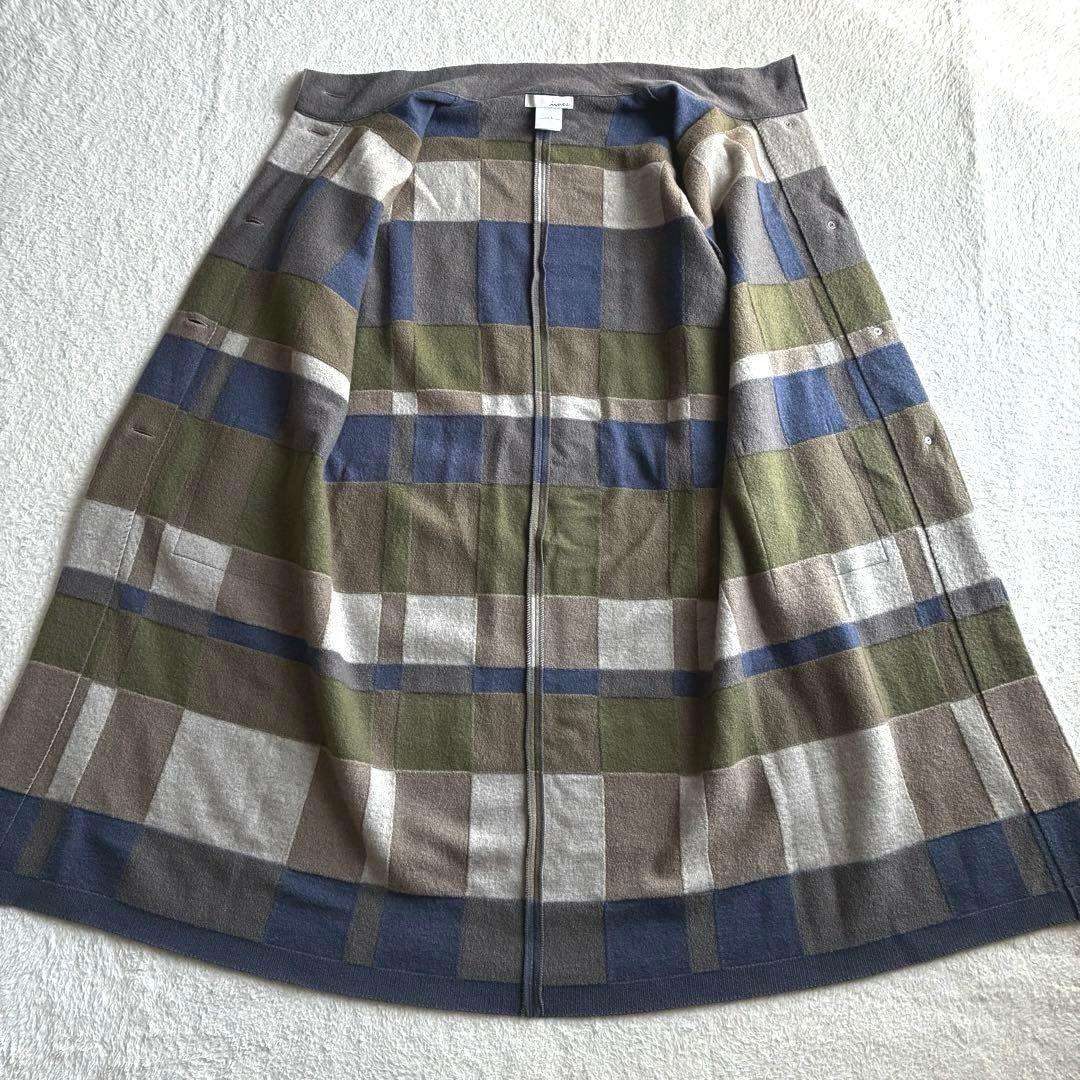 極美品 イイネス 佐藤繊維 ウールニットコート ロングコート ショップチャンネル