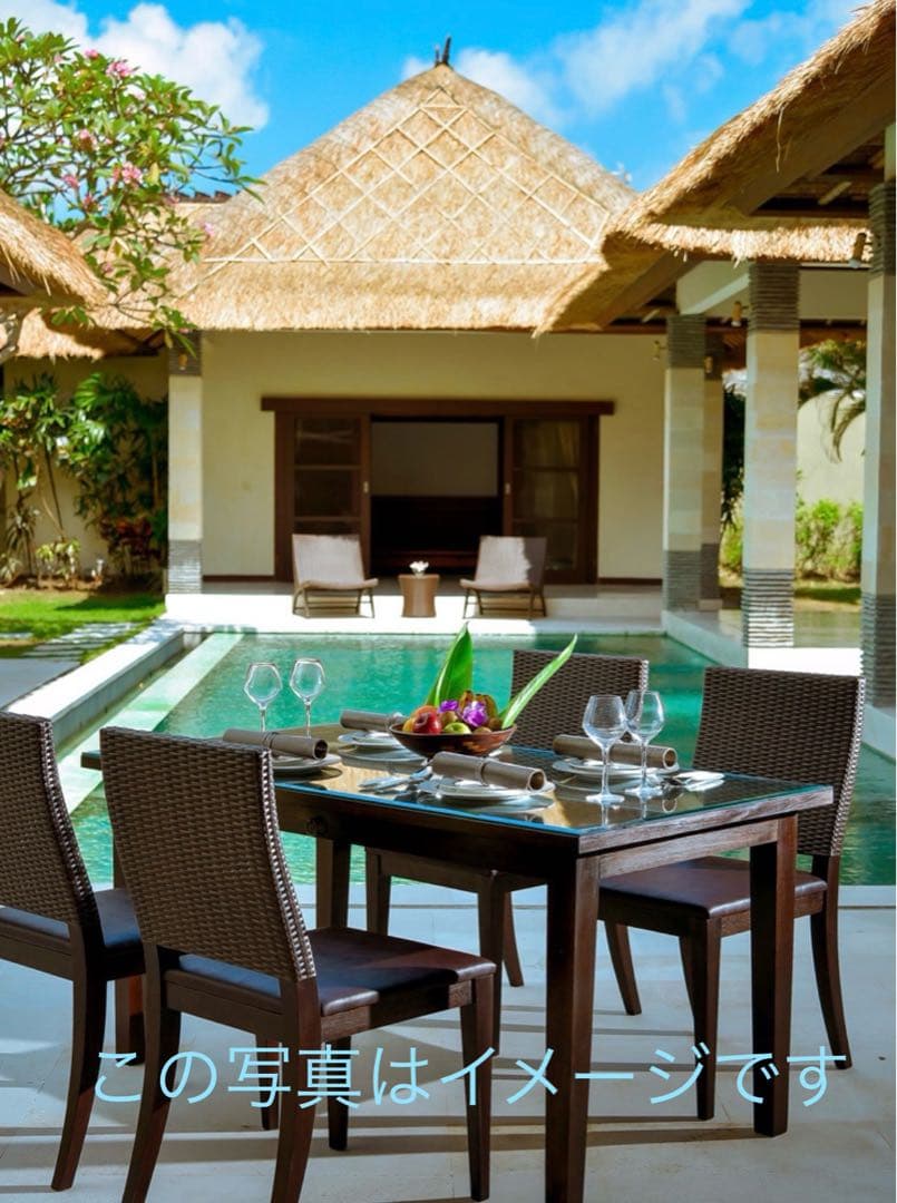 アジアンダイニングベンチチェア2脚セット