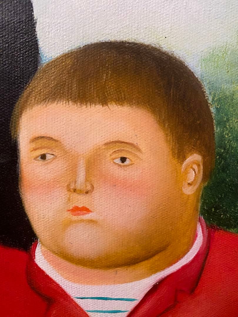 油彩画《Una familia》模写 80×64cm ボテロ風 インテリアアート