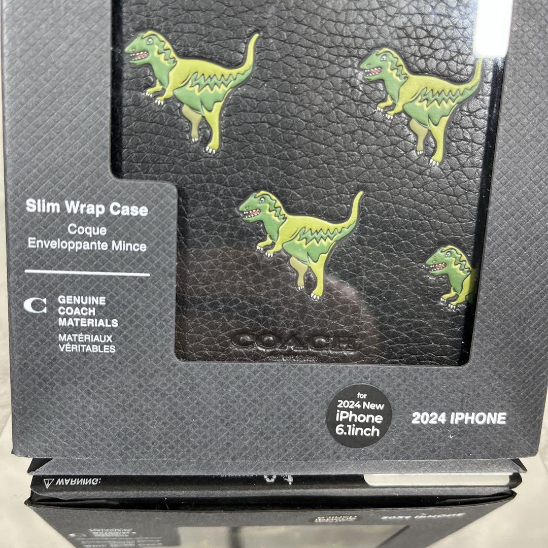 【美品•箱付き】COACHコーチ iPhone16ケース 恐竜柄 スマホケース