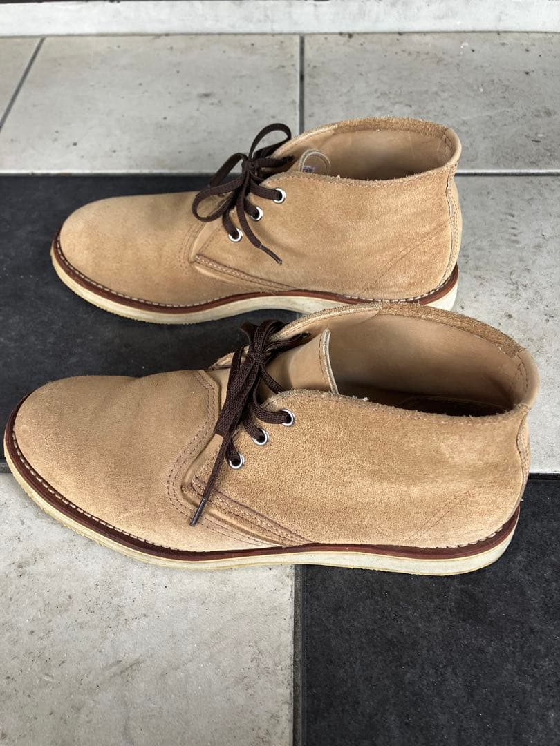 レッドウイング　3145 ベージュ スエード チャッカブーツ　27.5