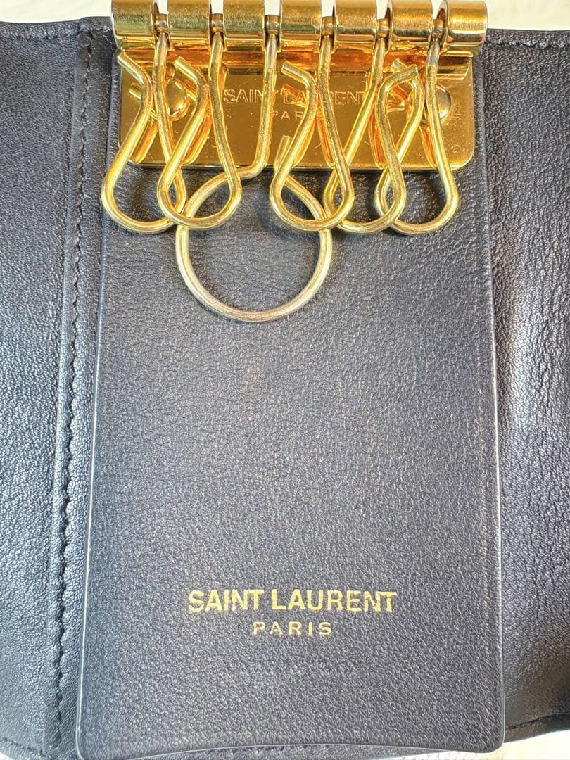 SAINT LAURENT サンローラン　キーケース 6連　カサンドラ　黒