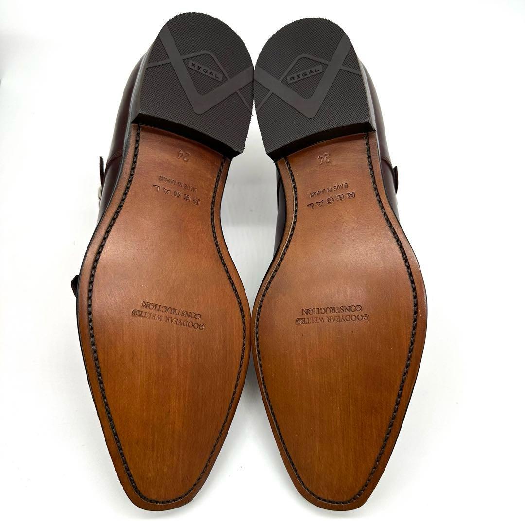 〈新品〉REGAL リーガル【24cm】ダブルモンク グッドイヤーウエルト式製法