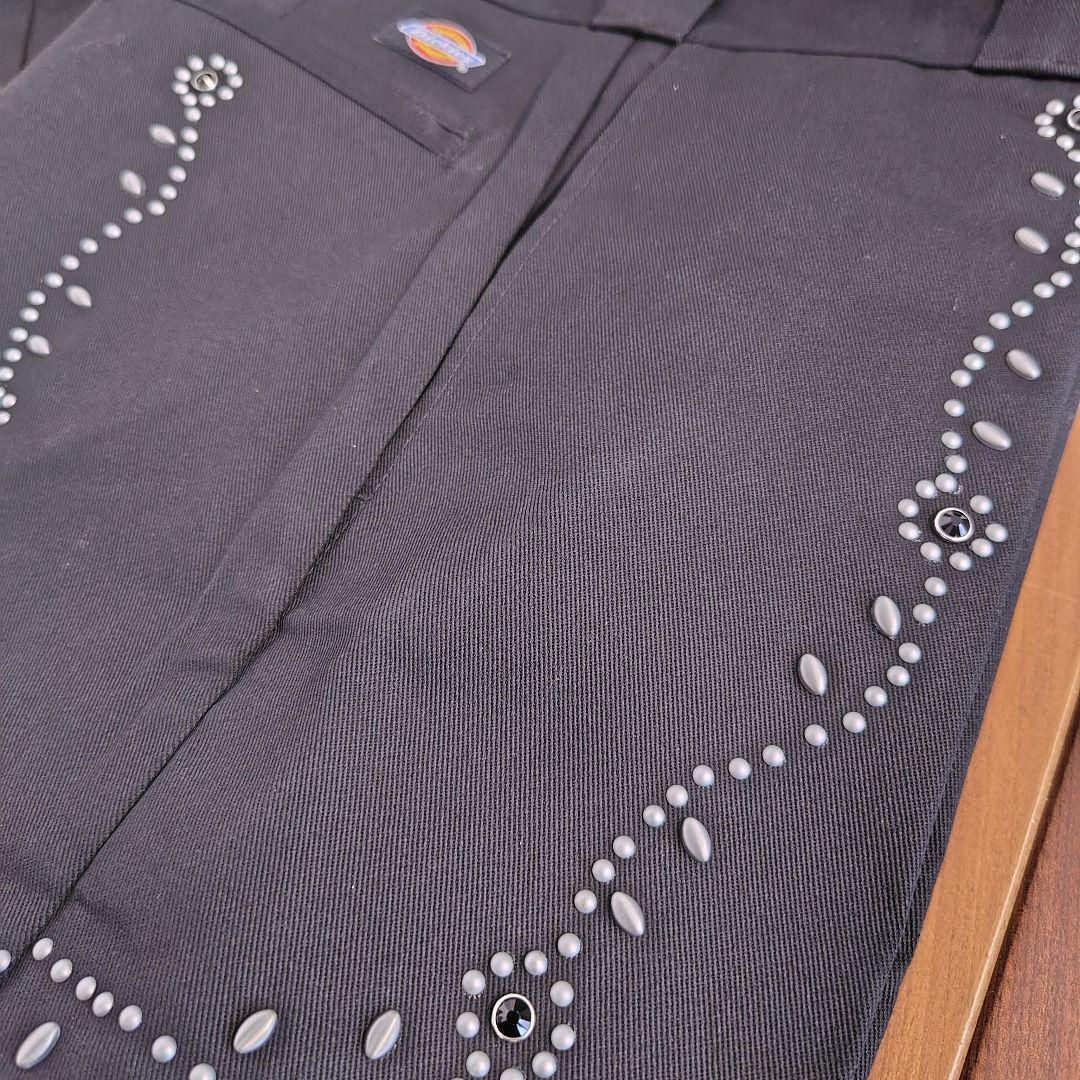 黒ディッキーズ874スタッズカスタム■W32×L30キムタク木村拓哉HTC