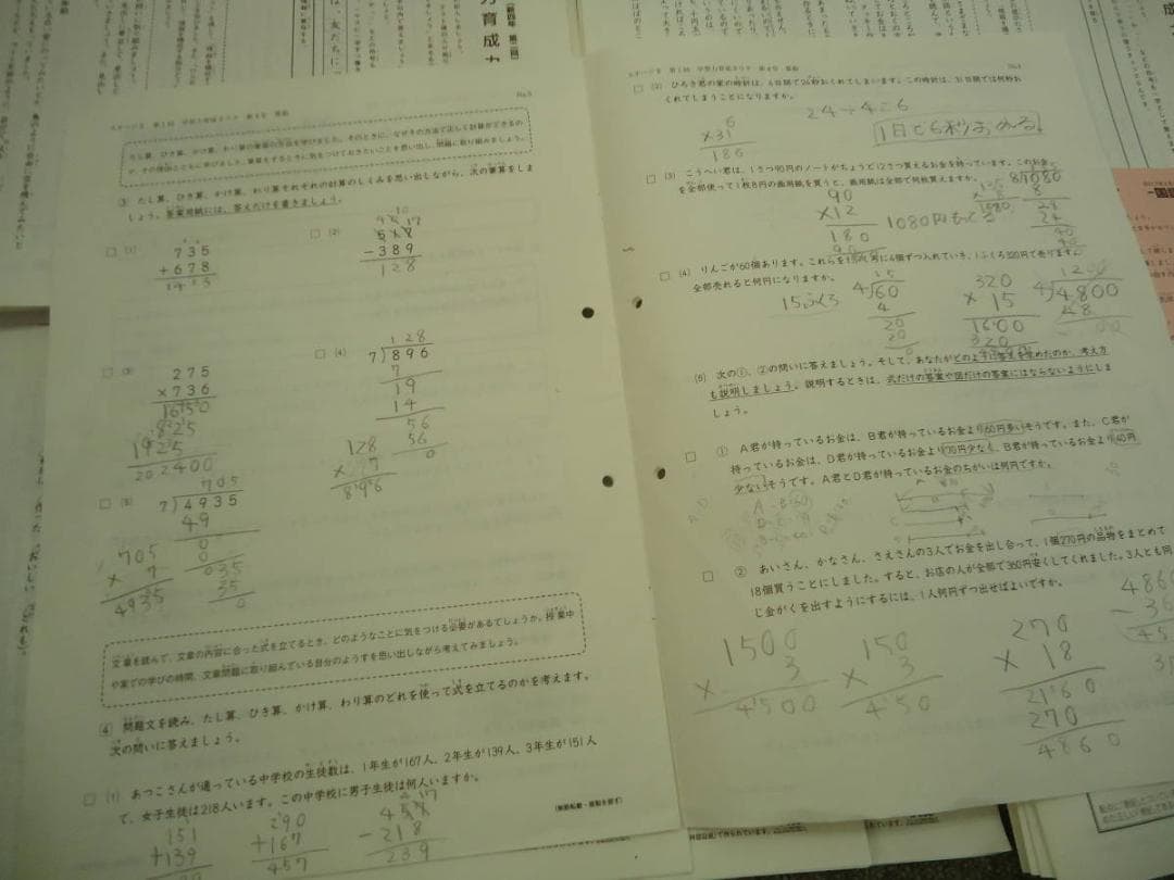 日能研4年　全国公開模試7回/学習力育成19回/春/夏/冬テスト2017年