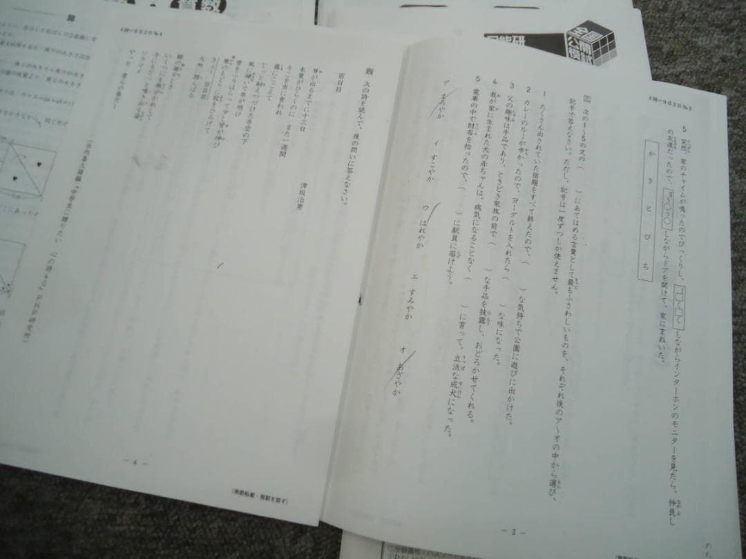 日能研4年　全国公開模試7回/学習力育成19回/春/夏/冬テスト2017年