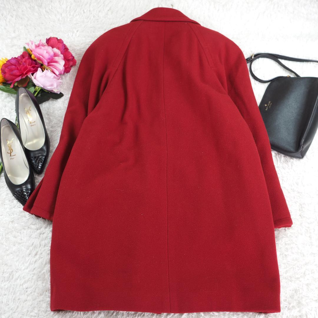 G3633*アクアスキュータム☆ダブルブレスト☆チェスターコート☆赤レッド