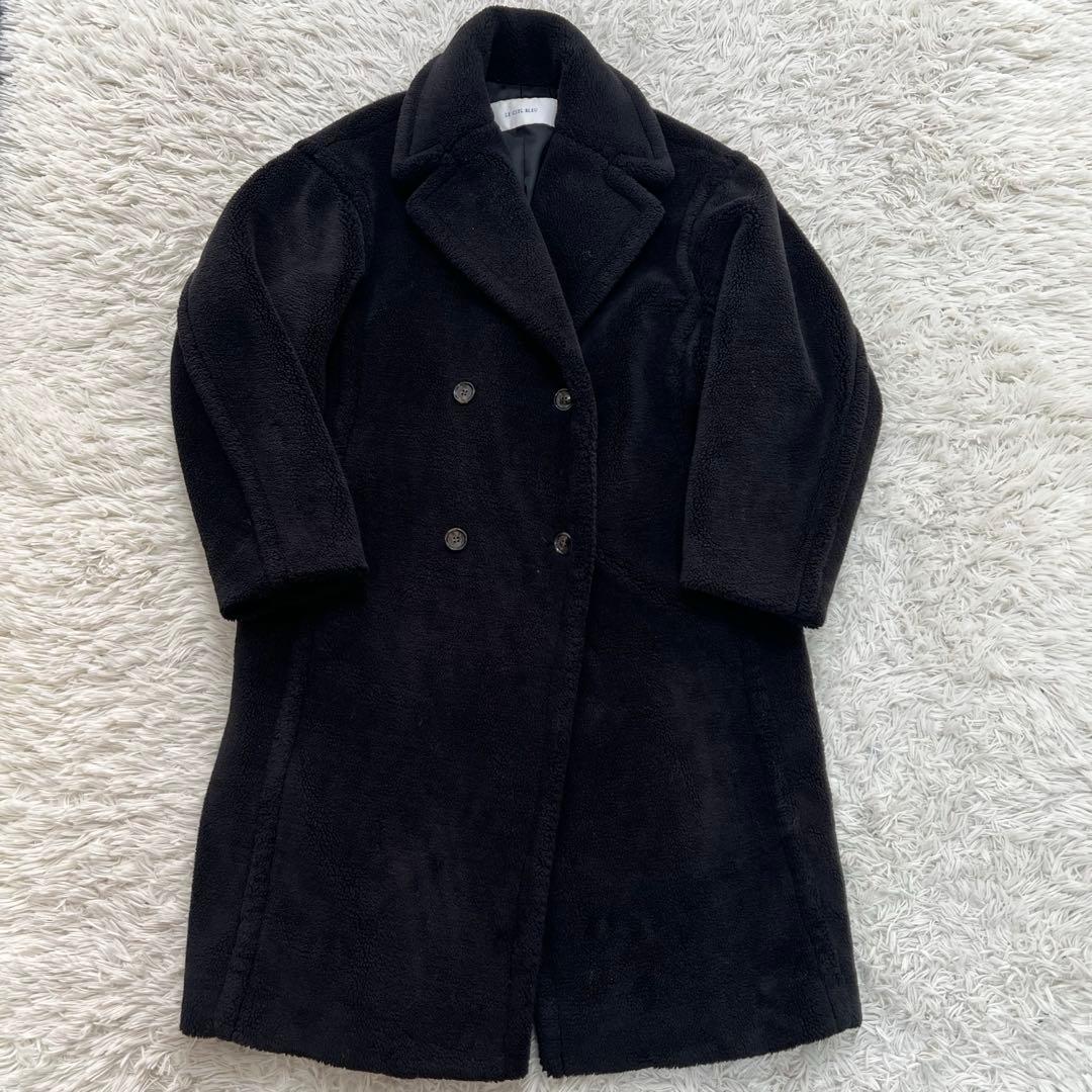 LE CIEL BLEU ルシェルブルー ロングコート ダブルブレスト ボア