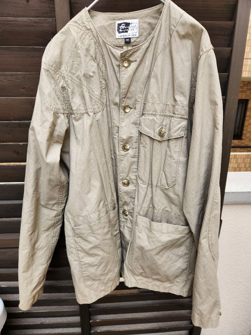 エンジニアードガーメンツ ノーカラーシューティングジャケット