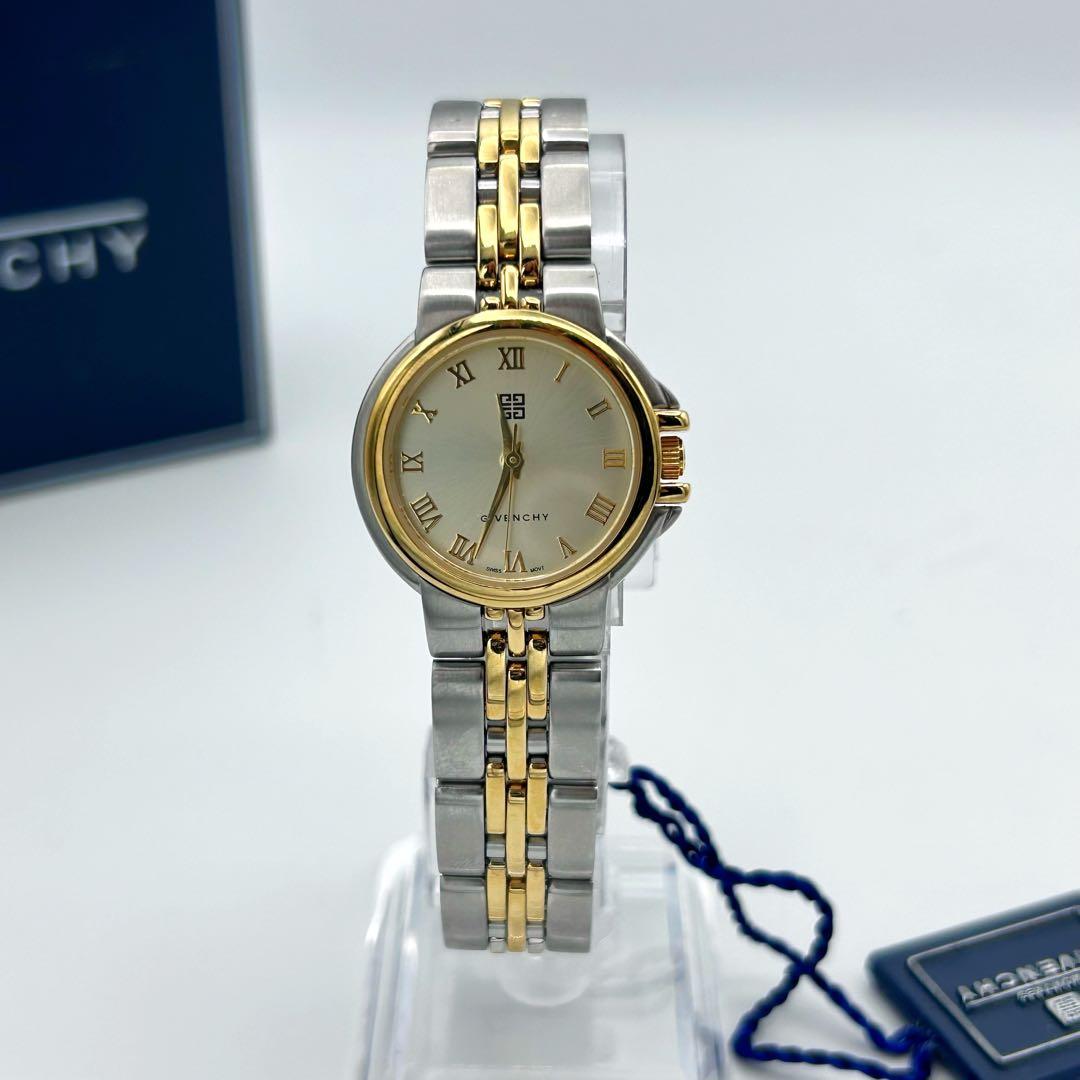 美品・希少モデル✨GIVENCHY ヴィンテージ 腕時計 コンビ ローマン 稼働