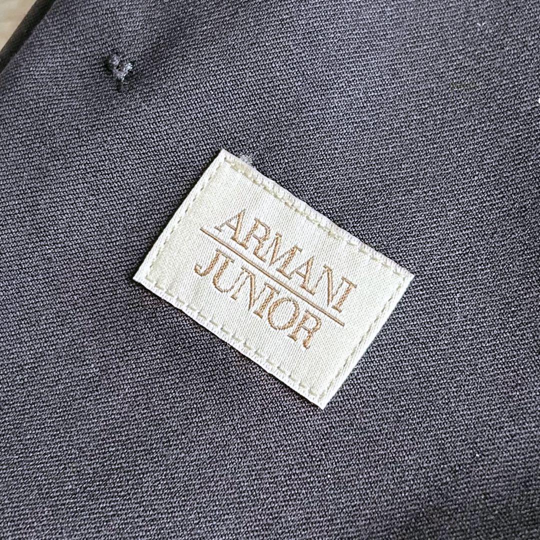 アルマーニ ジュニア　スーツセットアップ　紺　ネイビー　ロゴピンバッジ付き　美品