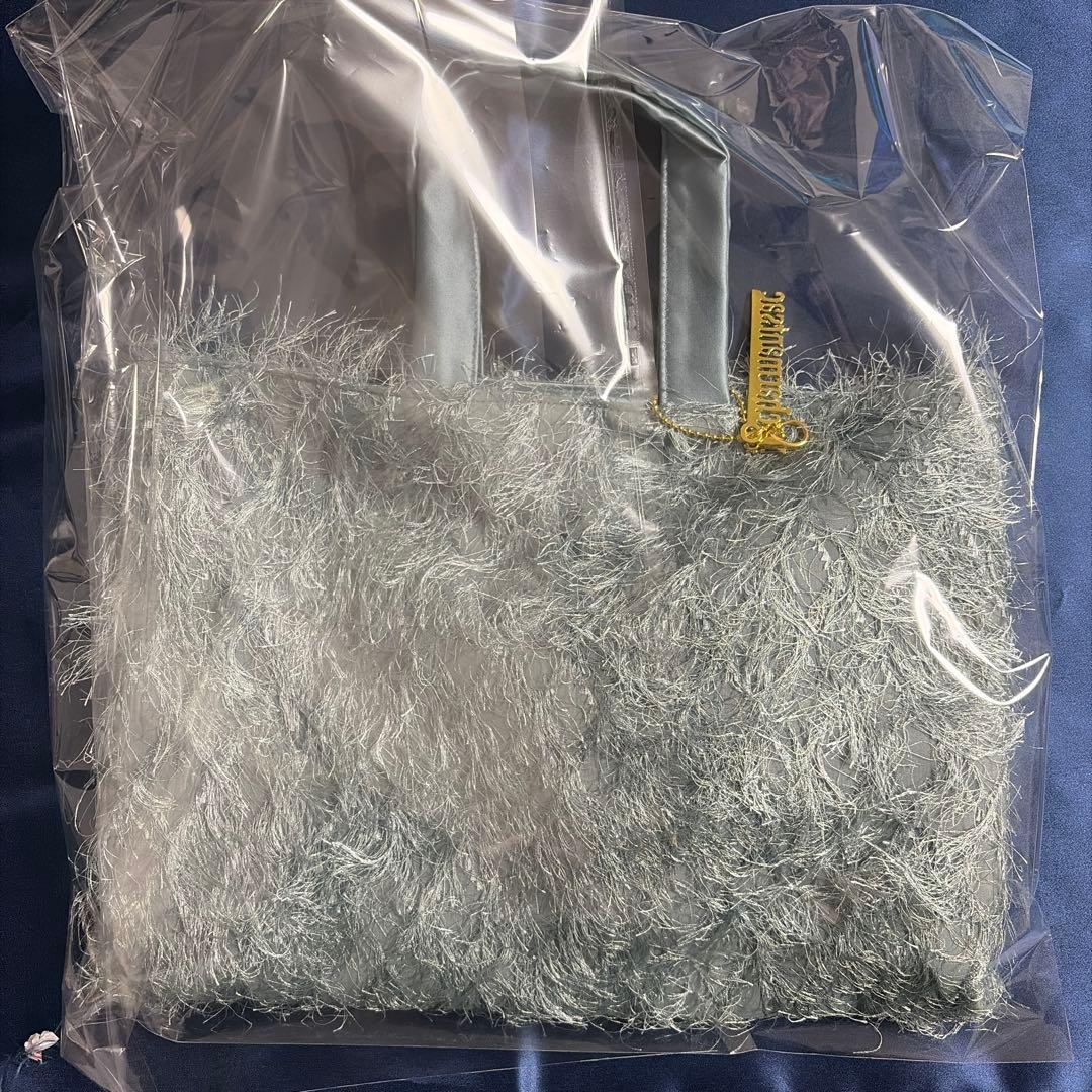 新品未使用　Charmant sac シャルマントサック　フリンジ　グレーS