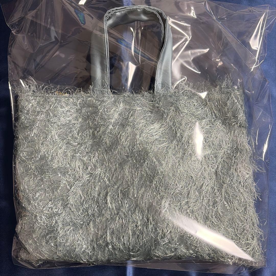 新品未使用　Charmant sac シャルマントサック　フリンジ　グレーS