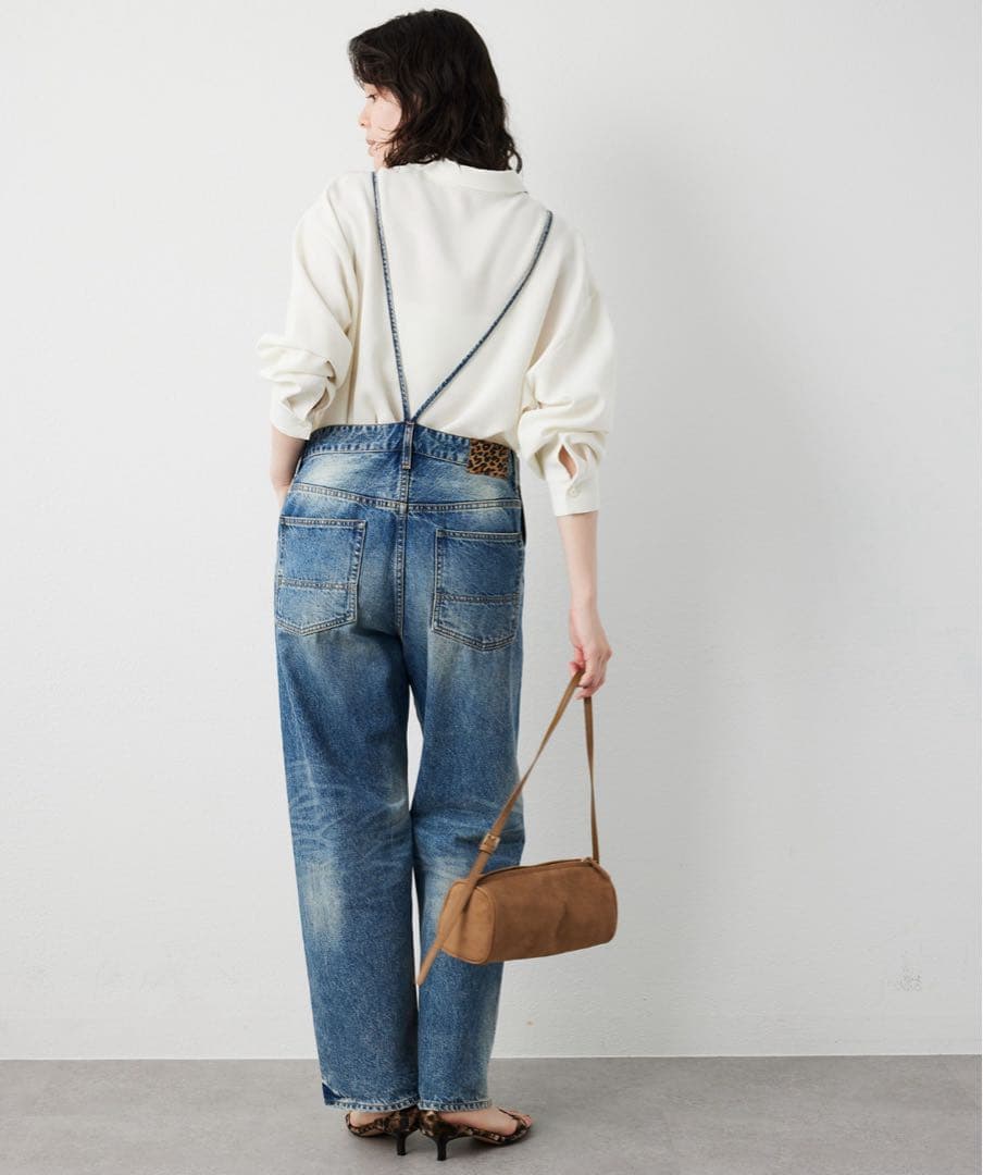 新品 ウィムガゼット デニムサロペット・オーバーオール　38 インディゴブルー