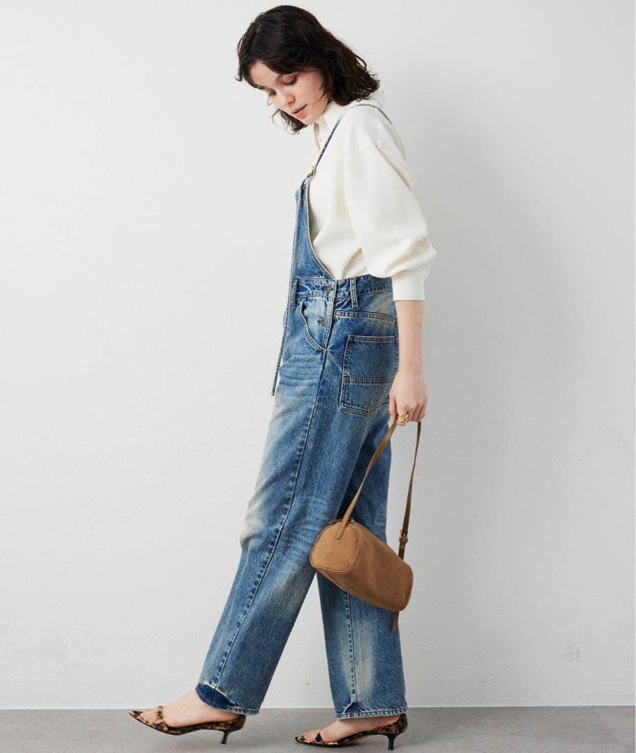 新品 ウィムガゼット デニムサロペット・オーバーオール　38 インディゴブルー