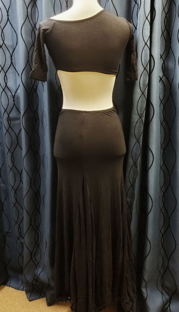 ベリーダンス衣装　黒ロング新品