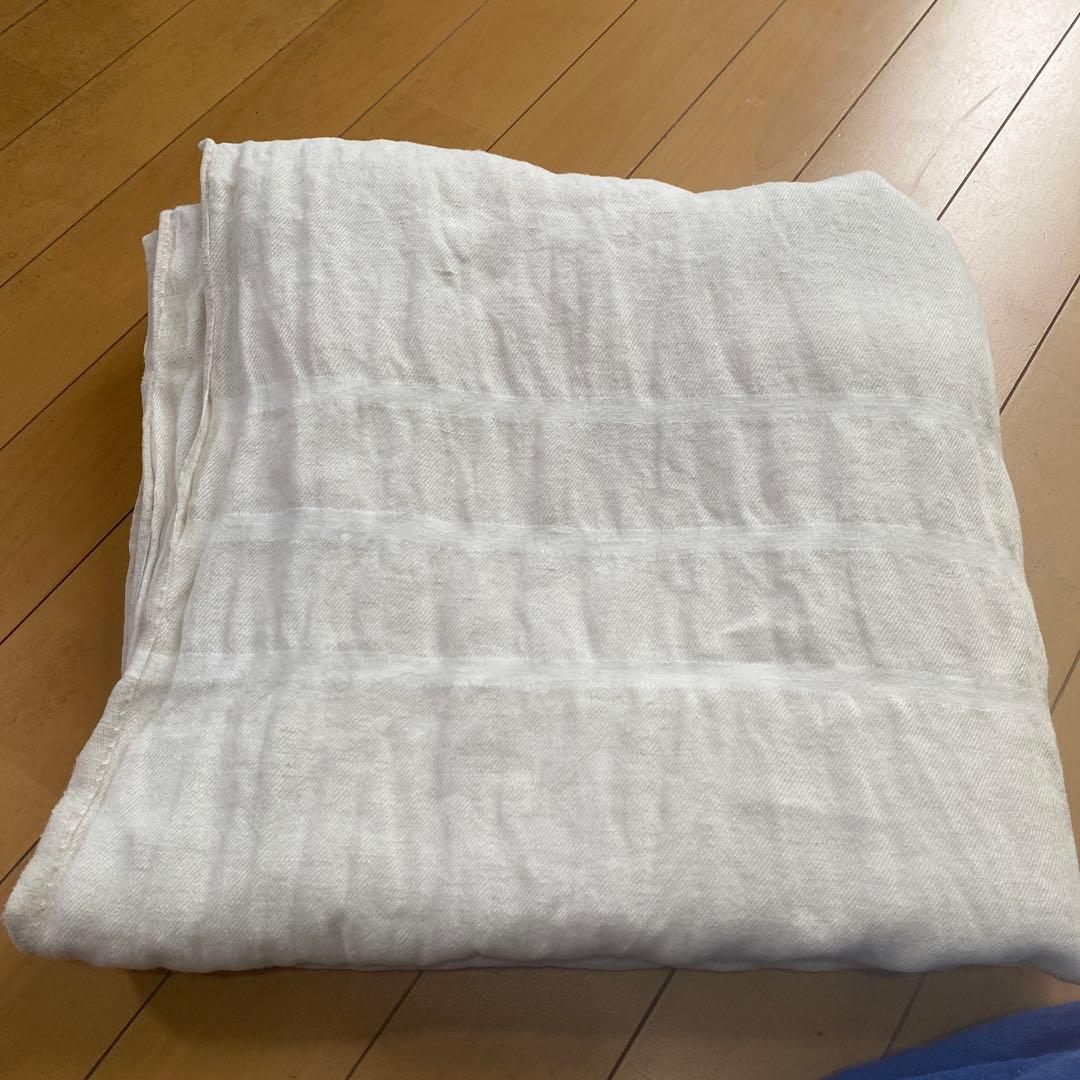 LAPUAN KANKURIT USVA リネンブランケット ホワイト