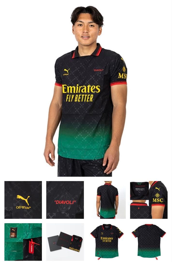 ACミラン　off-white PUMA ユニフォーム　Tシャツ