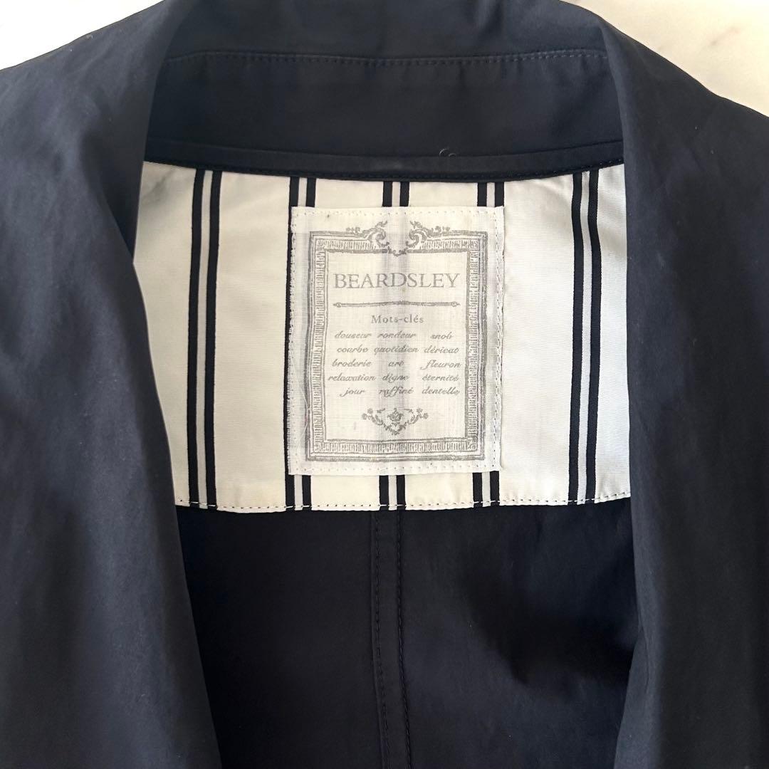 美品 ビアズリー BEARDSLEY コットン ライトコート ブラック 黒