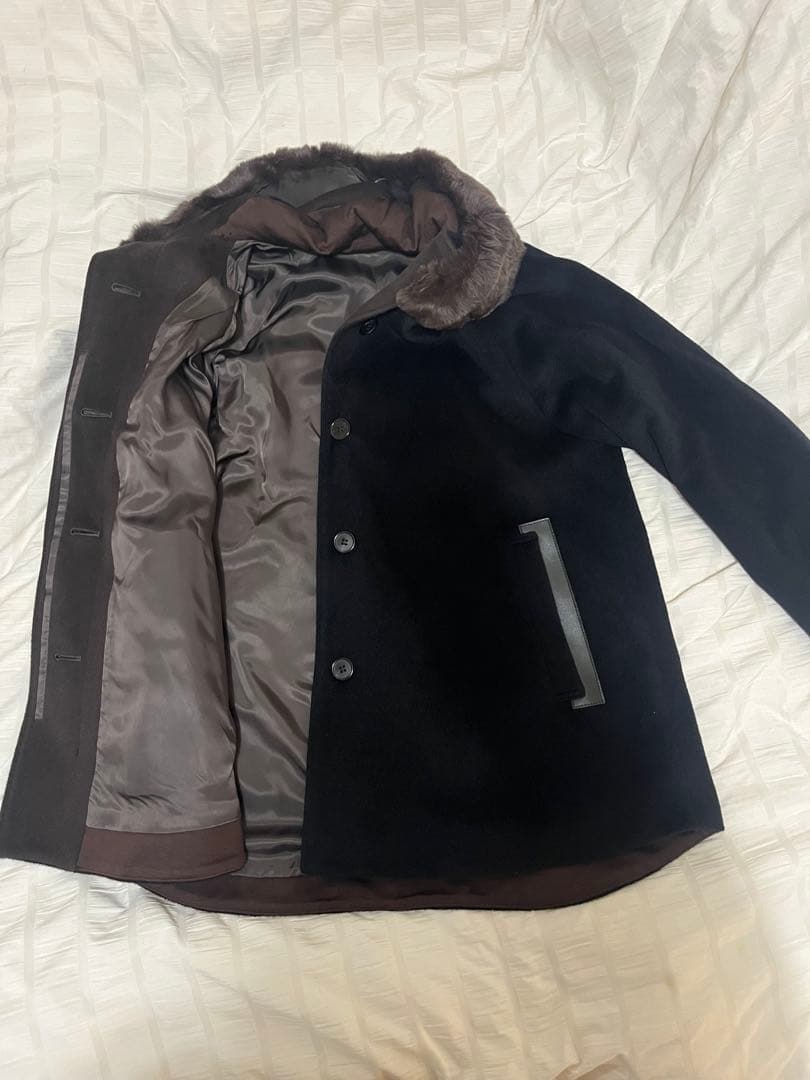 ⭐️とろこげ様⭐️コムサプラチナK.T　アンゴラウール Aラインショートコート