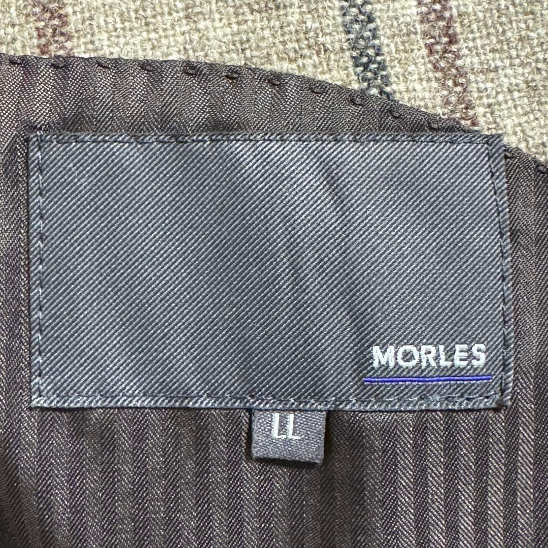 未使用級 MORLES ツイード テーラードジャケット XLサイズ 段返り3B