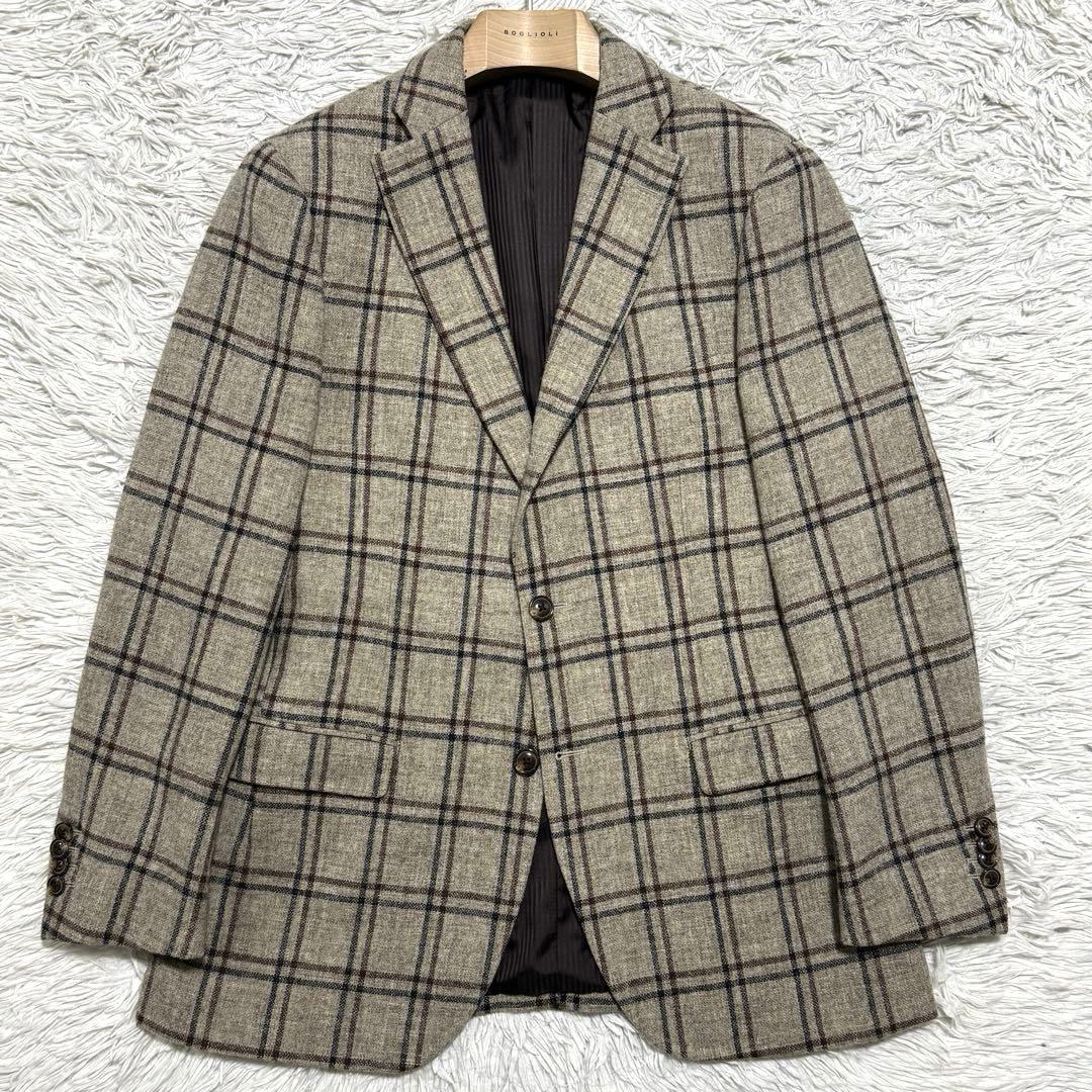 未使用級 MORLES ツイード テーラードジャケット XLサイズ 段返り3B