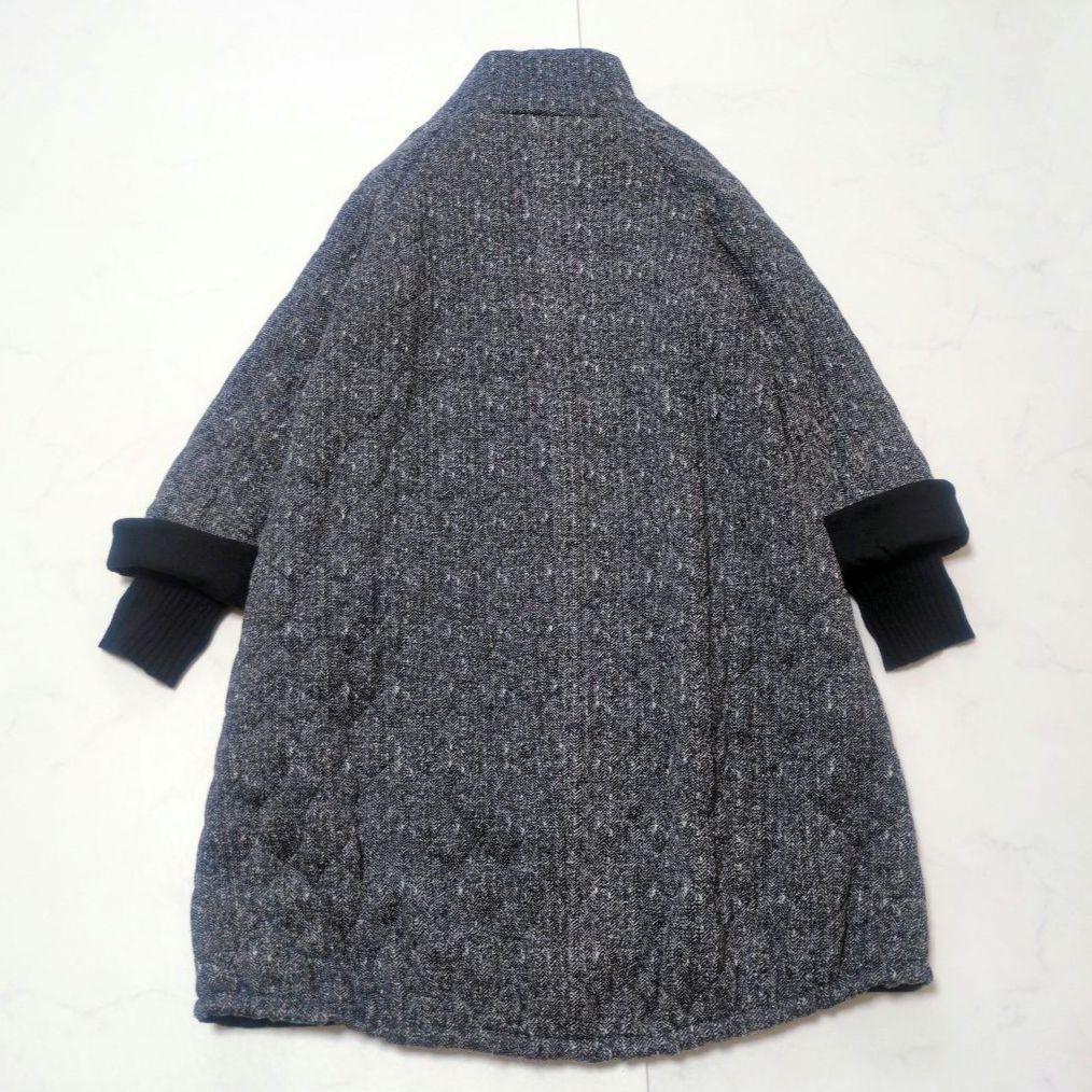 美品✨️pas de calais ヘリンボーン 中綿キルティング ロングコート