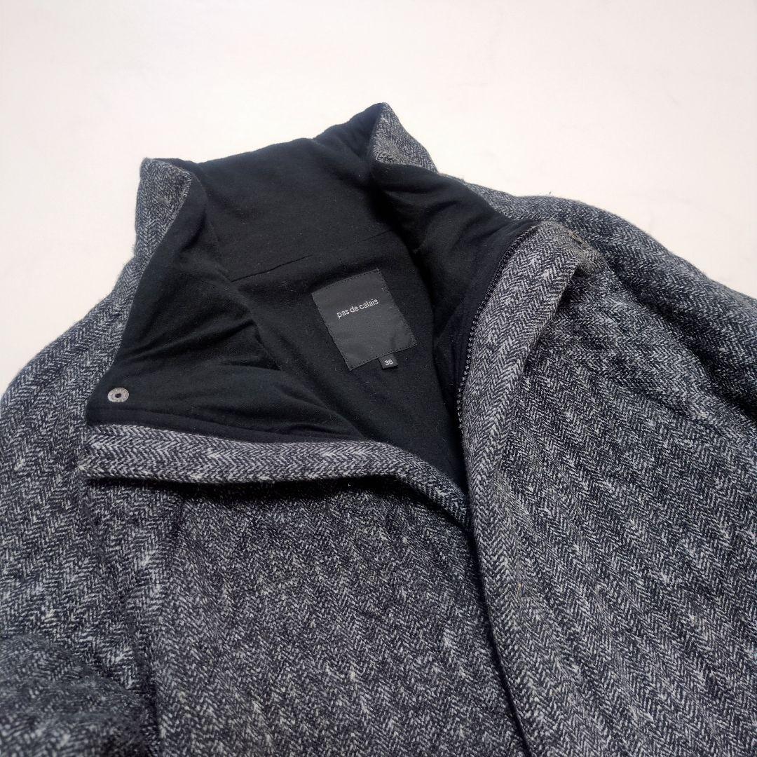 美品✨️pas de calais ヘリンボーン 中綿キルティング ロングコート