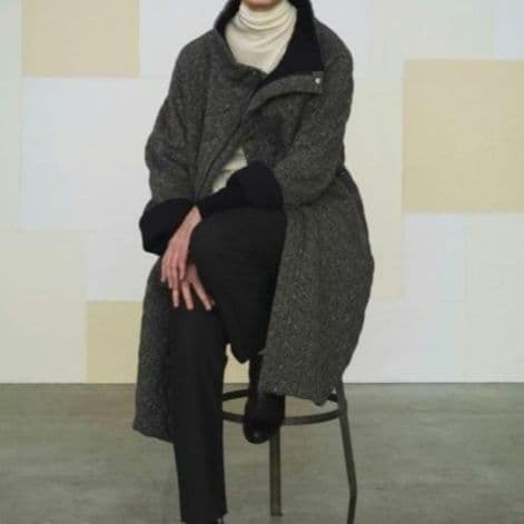 美品✨️pas de calais ヘリンボーン 中綿キルティング ロングコート